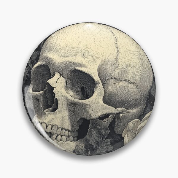 Item preview, Dark Floral Skull designed and sold by MegaBlackMarket.