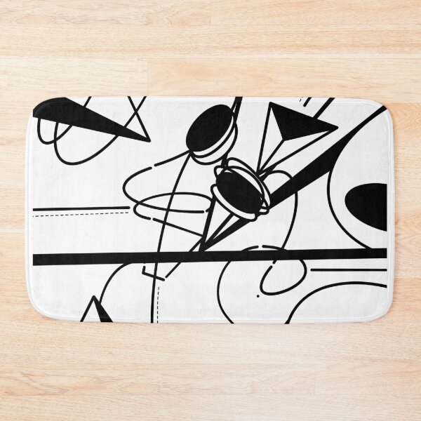 Item preview, Chaotic Orbit – Minimal Black and White Abstract Line Art designed and sold by Moon-Petal.