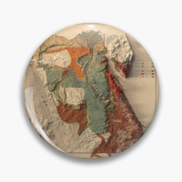 Item preview, 1910 Egypt Relief Map digitally-rendered designed and sold by ThinkAboutMaps.