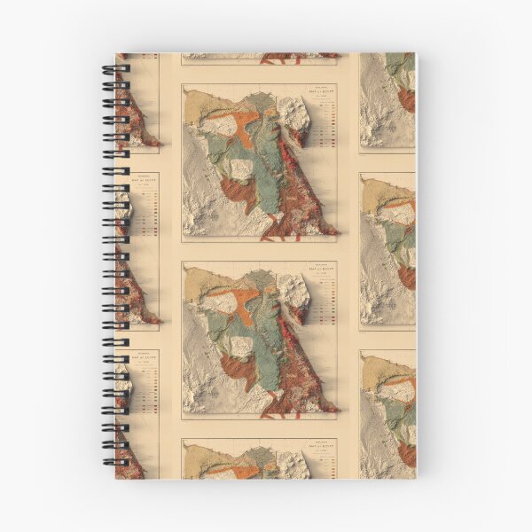 Item preview, 1910 Egypt Relief Map digitally-rendered designed and sold by ThinkAboutMaps.