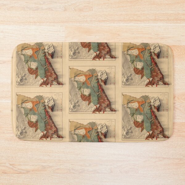 Item preview, 1910 Egypt Relief Map digitally-rendered designed and sold by ThinkAboutMaps.
