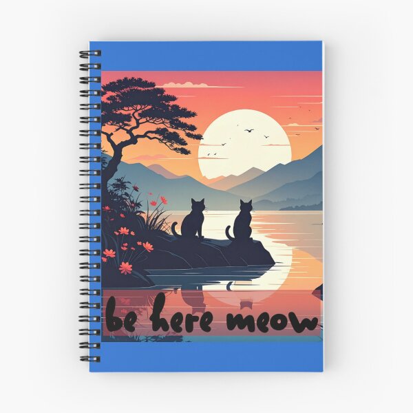 Item preview, Japanese Landscape Be Here Meow Cat Lovers Esoteric Design designed and sold by thelivingrp.