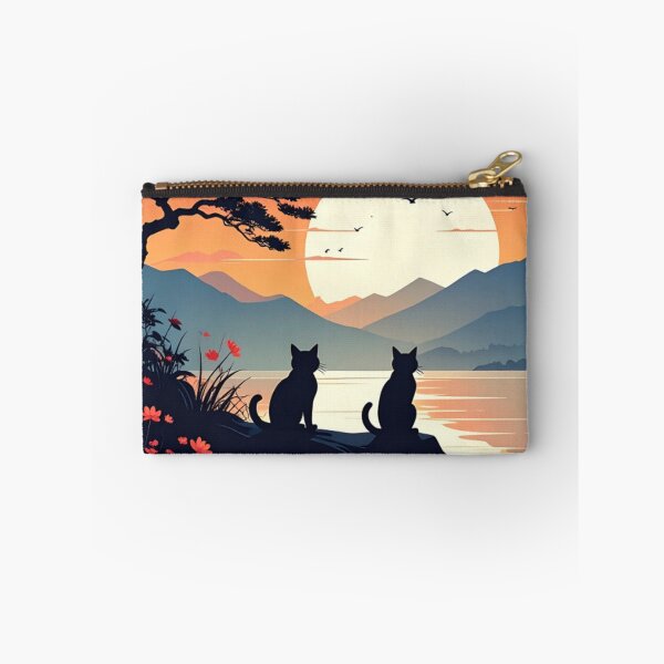 Item preview, Japanese Landscape Be Here Meow Cat Lovers Esoteric Design designed and sold by thelivingrp.