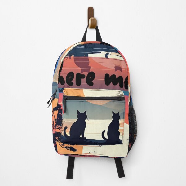Item preview, Japanese Landscape Be Here Meow Cat Lovers Esoteric Design designed and sold by thelivingrp.