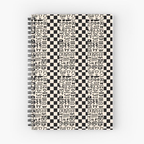 Item preview, Checkerboard Doodle Art – Abstract Faces & Retro Graphic Pattern designed and sold by felipemaldonadoart.