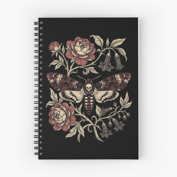 Item preview, Vintage Death Head Moth with Botanical Peonies designed and sold by Lestari Studio.