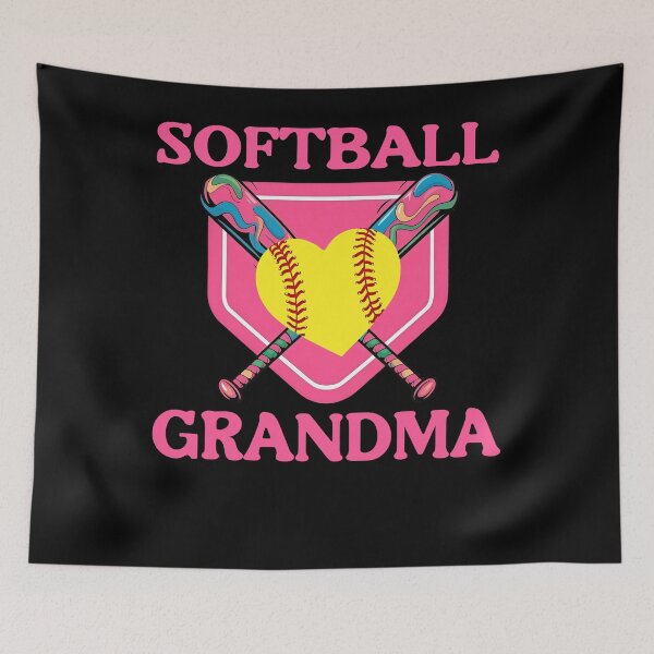 Artikelvorschau, Rosa Softball-Oma-Herz-Design entworfen und verkauft von LarryMBrown.