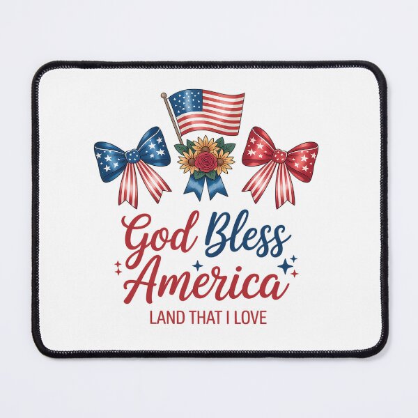 Item preview, God Bless America Land that I Love 4th of July Bow Floral designed and sold by grounabslaninal.