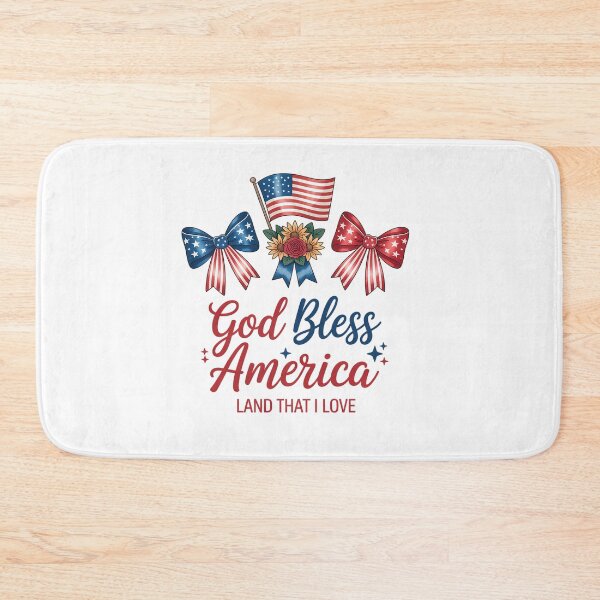 Item preview, God Bless America Land that I Love 4th of July Bow Floral designed and sold by grounabslaninal.