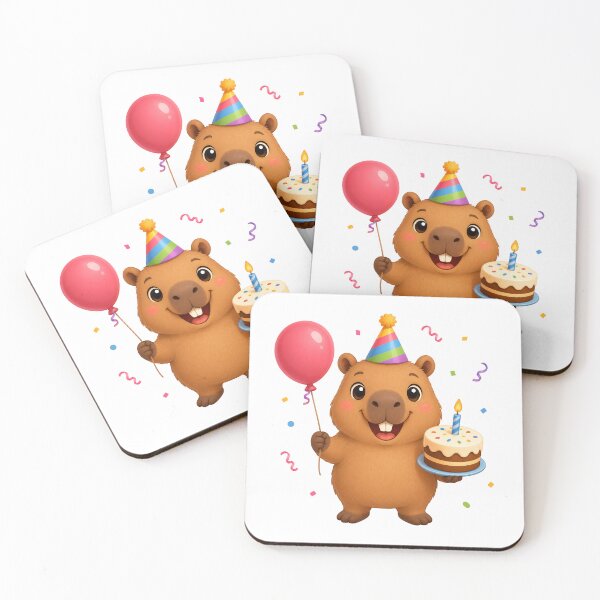 Item preview, Cute Birthday Party Capybara Cartoon designed and sold by LilisCuties.