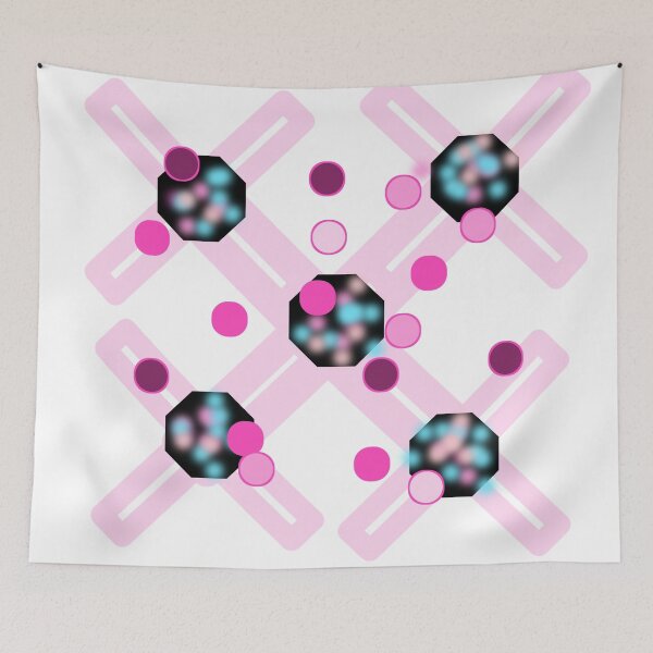 Item preview, Pink Cyber Grid Abstract Sticker designed and sold by Moodoncraft-.