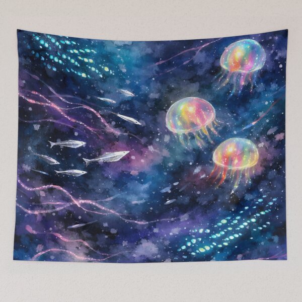 Item preview, Midnight Ocean Glow with Drifting Deep Life designed and sold by WildlifeInc.