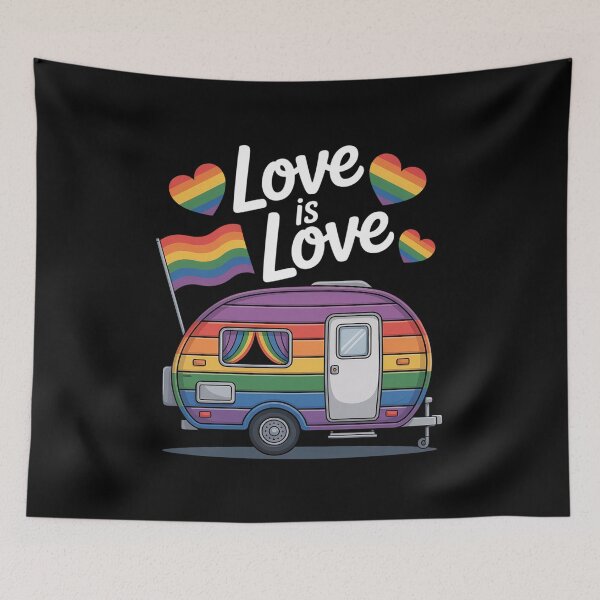 Item preview, Love Rainbow RV Camping LGBT Gay Lesbian Pride Camp designed and sold by grounabslaninal.