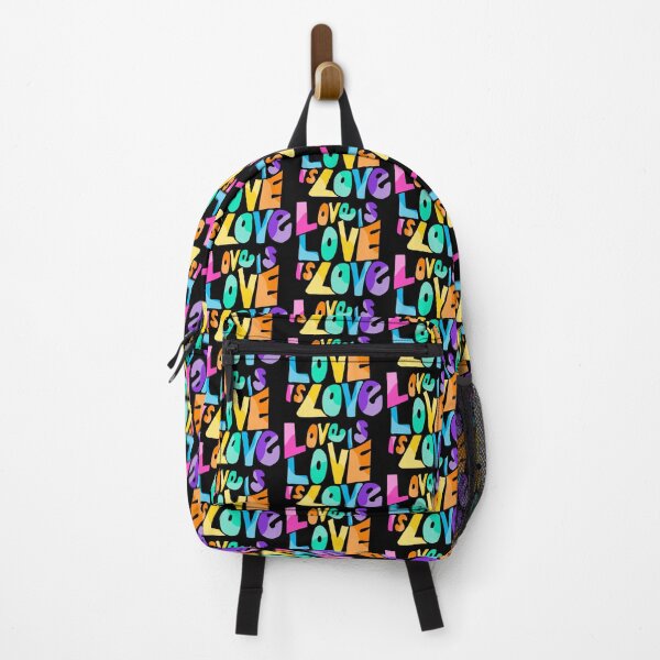 Item preview, Love Is Love Is Love rainbow retro bold block hand-lettered pride typography designed and sold by wordznart.