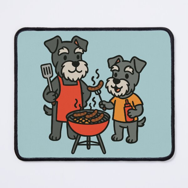 Item preview, Father and Son Schnauzers Grilling designed and sold by Ghost on Toast.