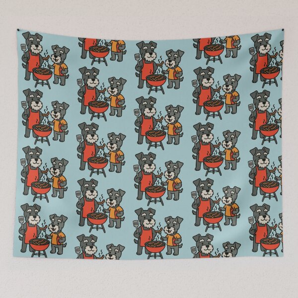 Item preview, Father and Son Schnauzers Grilling designed and sold by Ghost on Toast.