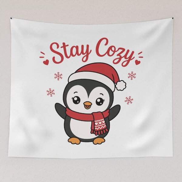 Item preview, Cute Christmas Penguin Stay Cozy Kawaii Winter Animal Design designed and sold by GMACgraphicsCo.