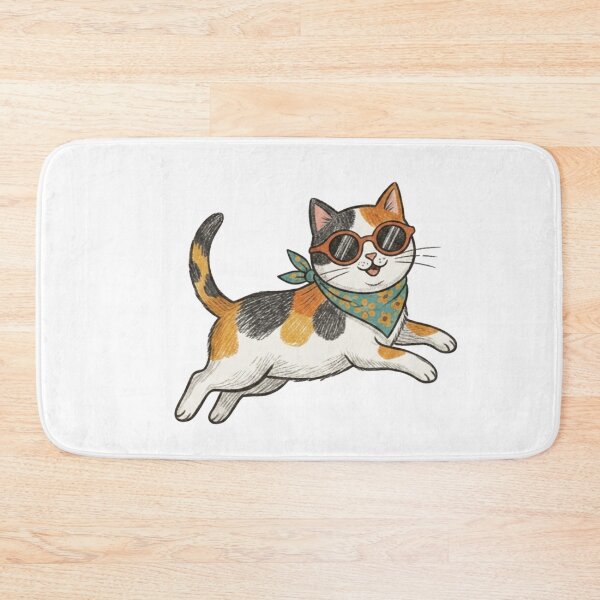 Artikelvorschau, Groovy Cat aus den 70ern mit Retro-Sonnenbrille entworfen und verkauft von TaiwanMemory.