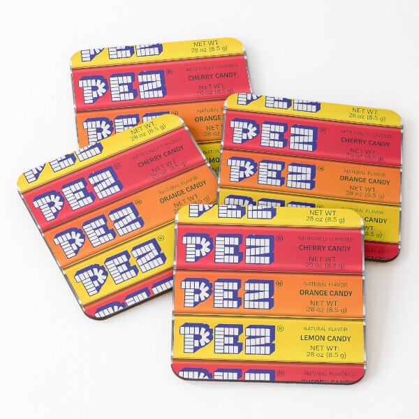 Item preview, Vintage PEZ Candy Packs Stack Illustration - pattern - retro candy design designed and sold by PIXEL POP DESIGNS - Beyond the Norm!.