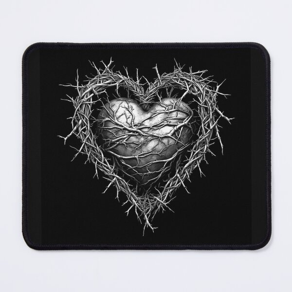 Item preview, Black and White Thorn Heart designed and sold by inkoutninja.