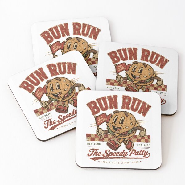 Item preview, Retro Burger Mascot – Bun Run The Speedy Patty Vintage Fast Food Cartoon designed and sold by Denskie.