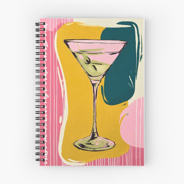 Item preview, Pop Art Martini Moment - Bold Cocktail Glass with Olive in Vibrant Abstract Color Field designed and sold by OlfactoART Studio.