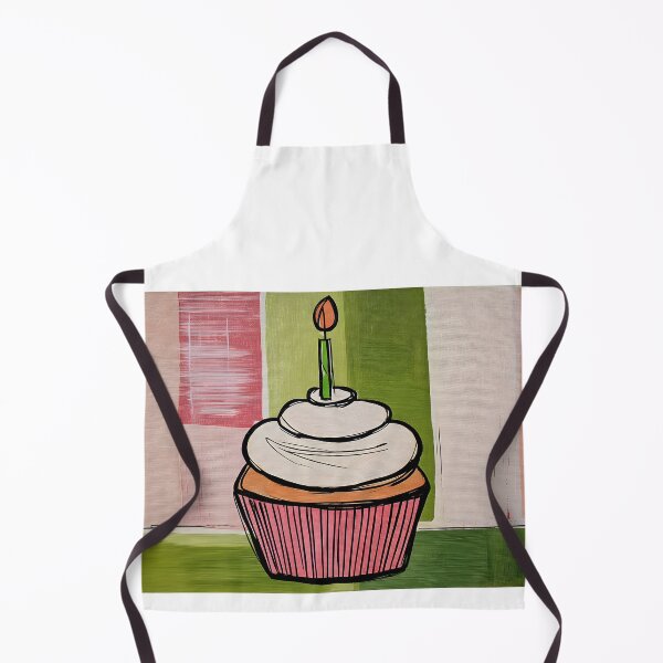 Item preview, Whimsical Cupcake Greeting Card with Candle- Minimal Modern Celebration Design designed and sold by OlfactoART Studio.