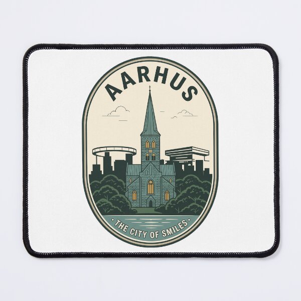 Item preview, Vintage Aarhus Denmark City of Smiles Travel Badge designed and sold by k3rstman1.