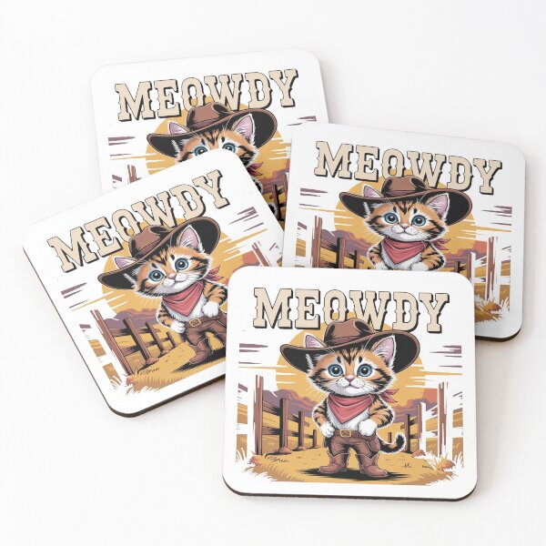 Item preview, Meowdy Funny Cowboy Cat Western designed and sold by QuiteOrbit.