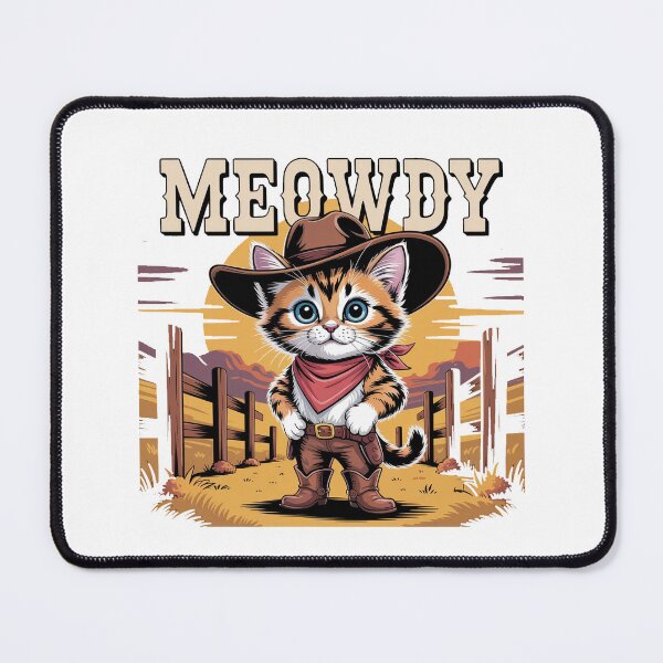 Item preview, Meowdy Funny Cowboy Cat Western designed and sold by QuiteOrbit.