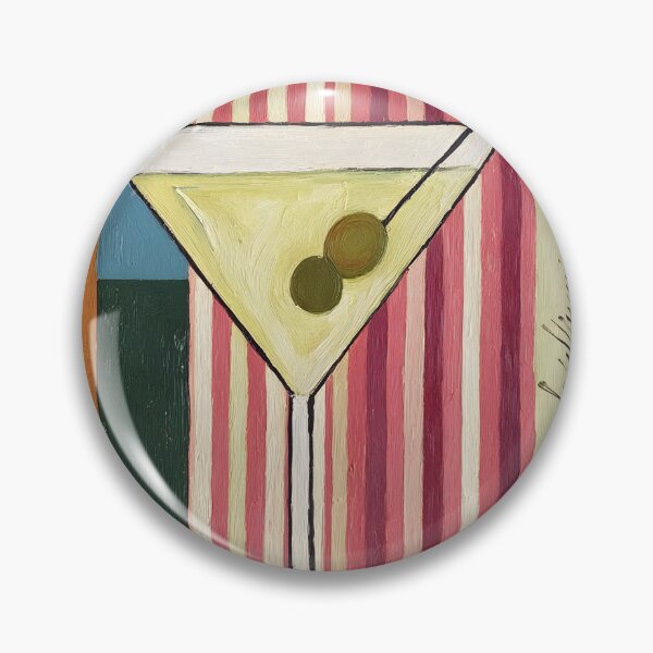 Item preview, Martini Glass Greeting Card- Vibrant Striped Background with Abstract Geometric Cocktail Celebration designed and sold by OlfactoART Studio.