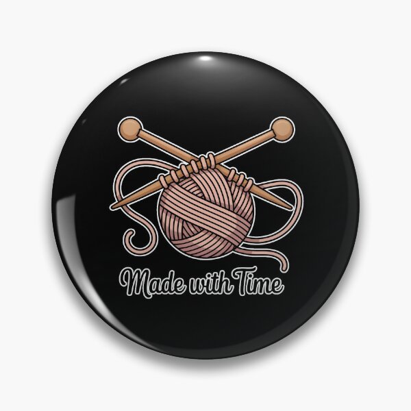 Item preview, Made With Time Minimal Knitting Craft Aesthetic Design designed and sold by ImaginedSpace7.