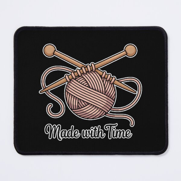 Item preview, Made With Time Minimal Knitting Craft Aesthetic Design designed and sold by ImaginedSpace7.