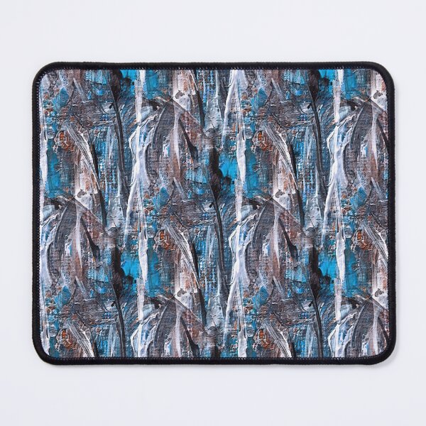 Item preview, Painterly Forest Abstract Pattern in Blue and Brown designed and sold by Artistestella.