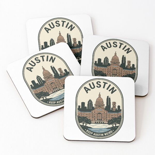 Item preview, Austin Texas State Capitol Retro Skyline Emblem designed and sold by k3rstman1.