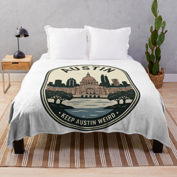 Item preview, Austin Texas State Capitol Retro Skyline Emblem designed and sold by k3rstman1.