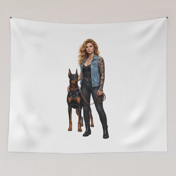 Item preview, Woman & Doberman: designed and sold by CHRIST5000.