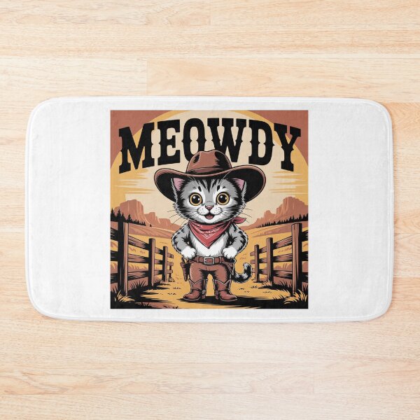 Item preview, Cute Cowboy Cat Meowdy Vintage Style  designed and sold by QuiteOrbit.