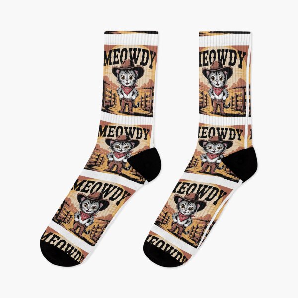 Item preview, Cute Cowboy Cat Meowdy Vintage Style  designed and sold by QuiteOrbit.