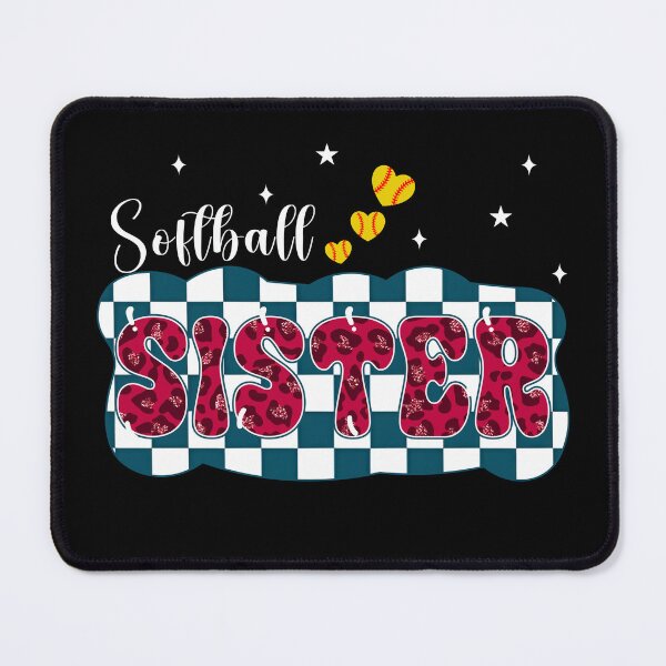 Item preview, Softball Sister Checkered Leopard Design designed and sold by LarryMBrown.