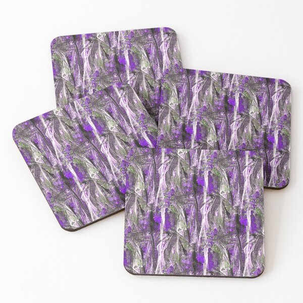 Item preview, Painterly Forest Abstract Pattern in Purple and Green designed and sold by Artistestella.