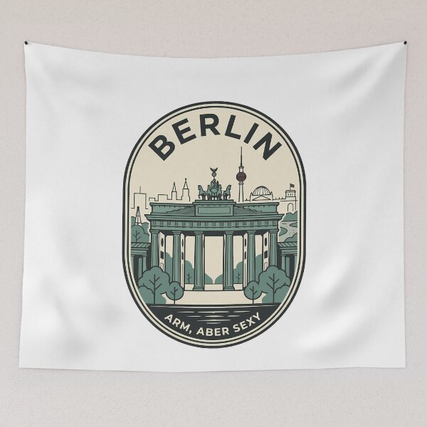 Artikelvorschau, Vintage-Abzeichen mit Skyline des Brandenburger Tors in Berlin entworfen und verkauft von k3rstman1.