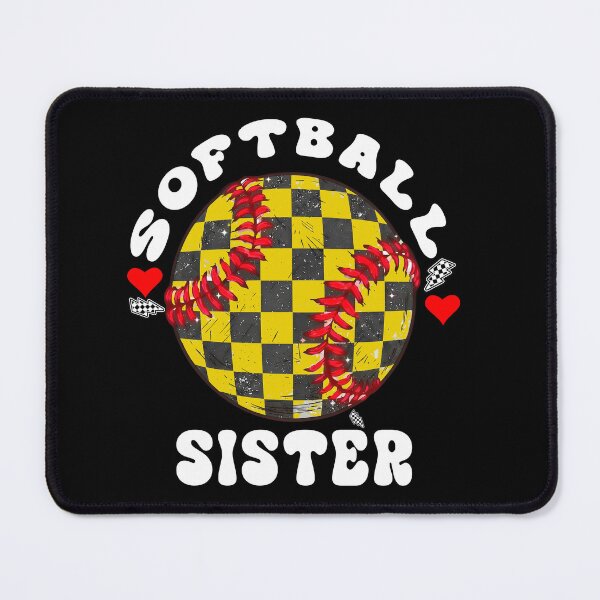 Item preview, Checkered Softball Sister Cute Design designed and sold by LarryMBrown.