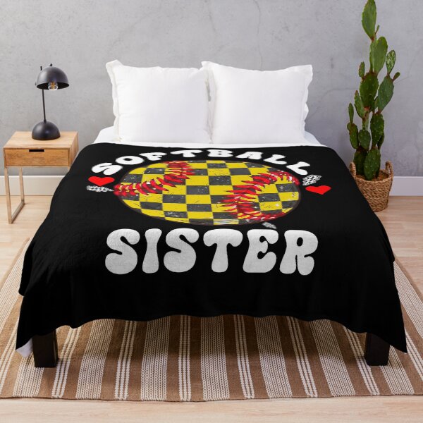 Item preview, Checkered Softball Sister Cute Design designed and sold by LarryMBrown.