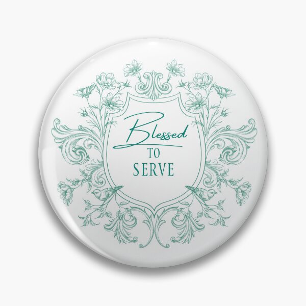 Item preview, Blessed to Serve Floral Crest | Faith-Based Vintage Botanical Design designed and sold by SeekFirst.