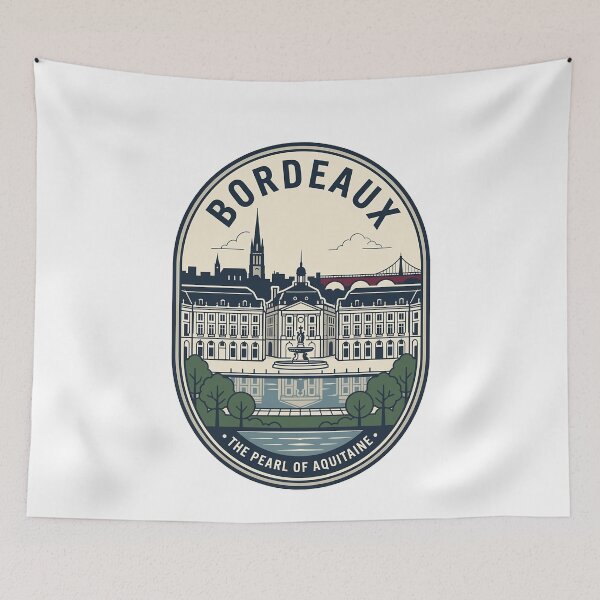 Aperçu de l'œuvre Emblème Vintage Bordeaux France Perle d'Aquitaine créée et vendue par k3rstman1.