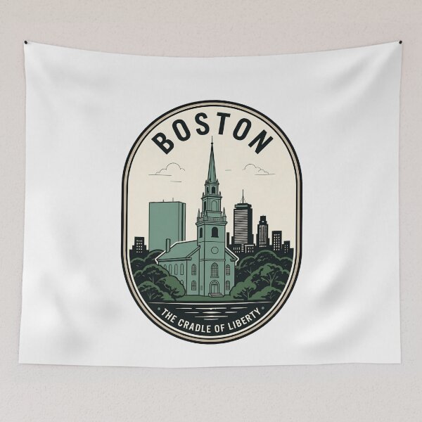 Item preview, Boston Cradle of Liberty Vintage City Skyline designed and sold by k3rstman1.