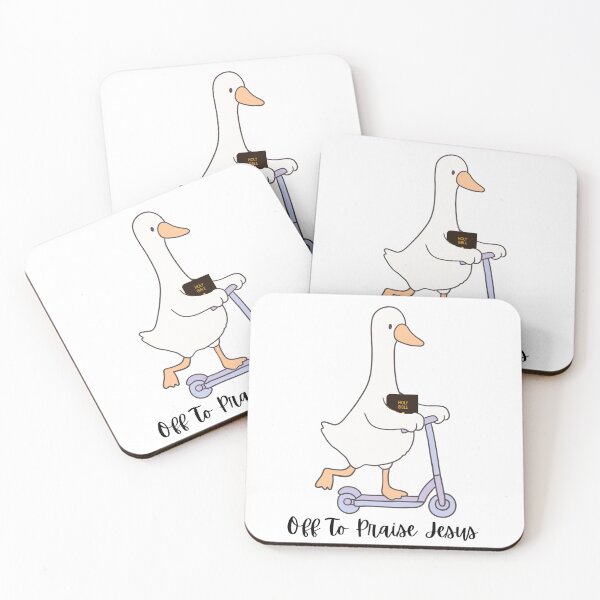 Item preview, Christian Goose on Scooter with Bible – Funny Cute Faith Aesthetic designed and sold by Lulabelles Designs.
