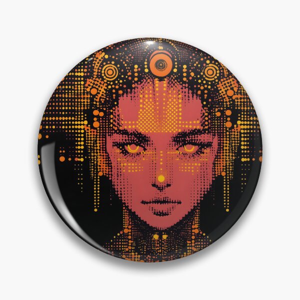Item preview, Neon Pixel Cyber Goddess designed and sold by ClubVacay.