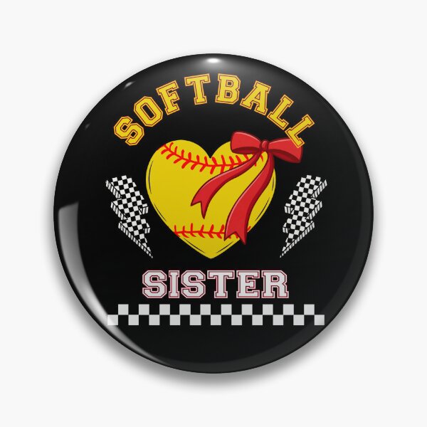 Item preview, Softball Sister Bow Heart Design designed and sold by LarryMBrown.